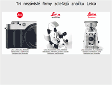 Tablet Screenshot of leica.sk